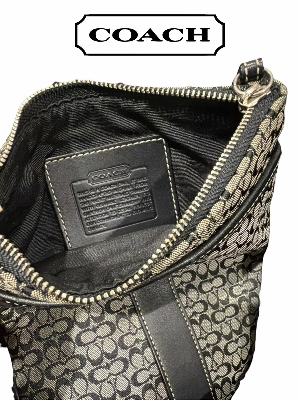 Coach Heritage Stripe Black and‎ Gray Swingpack